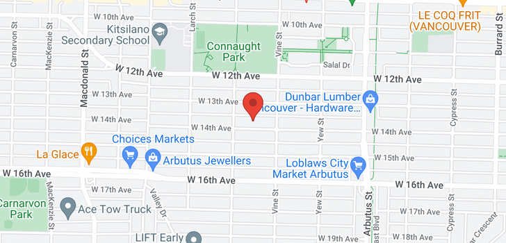 map of 2355 W 14TH AVENUE